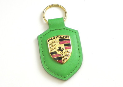 Брелок для ключей с гербом Porsche Crest Keyring, Green, Leather