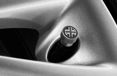 Набор колпачков для колесных вентилей MINI Union Jack UK/Britis Flag Wheel Valve Dust Caps Black