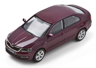 Модель автомобиля Skoda Rapid 1:43, rosso brunello