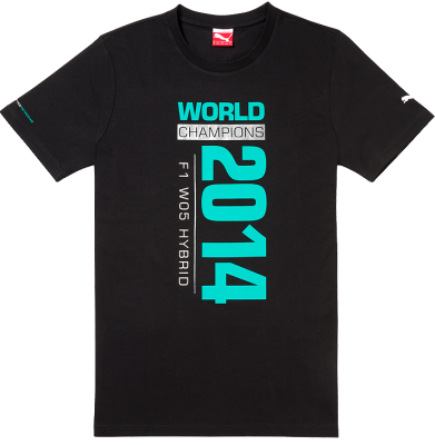 Футболка унисекс Mercedes T-Shirt Unisex F1 World Champions 2014