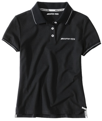 Женское поло Mercedes Women's Polo Shirt AMG Black