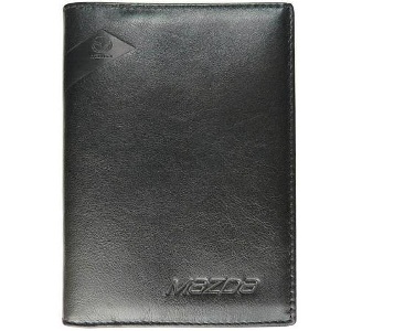 Обложка для документов из гладкой кожи Mazda Document Leather Case, Black