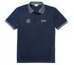 Мужская футболка поло Mercedes-Benz Men's Polo Shirt, Hugo Boss, Dark Blue