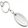 Серебряный брелок для ключей Land Rover Oval Key Ring - Silver