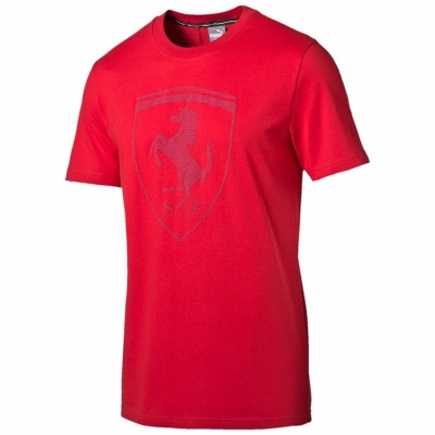 Мужская футболка Ferrari Men's Big Shield Tee, Rosso Corsa