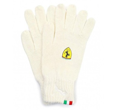 Вязаные перчатки Ferrari LS Knit Gloves Gardenia White