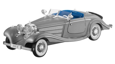 Модель Mercedes-Benz 500 K Special Roadster, W29, 1934, Silver, Scale 1:18