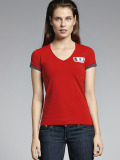 Женская футболка Porsche Martini Women’s T-shirt Red, артикул WAP5560XS0D