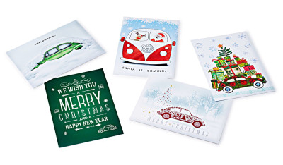 Набор новогодних почтовых открыток Volkswagen Postcards Set