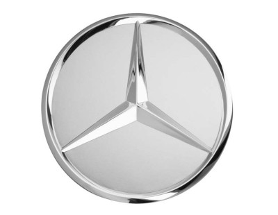 Колпачок ступицы колеса Mercedes, серебристый, без хромирования по диаметру