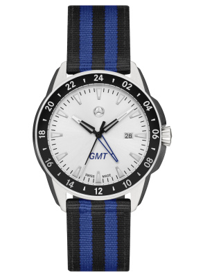 Мужские наручные часы Mercedes-Benz Men's watch, Sportive Young GMT, silver / black / blue