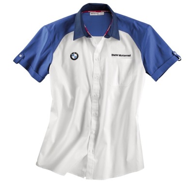 Мужская рубашка BMW Motorrad Logo Short-Sleeved Shirt, Men, White / Blue
