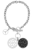 Женский браслет Mercedes Women's Bracelet Seoul, Swarovski, Silver / Black, артикул B66953118