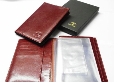 Обложка для документов и паспорта Toyota Leather Case, Red