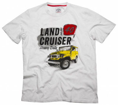 Футболка мужская Toyota Men's T-Shirt, Land Cruiser 40, White