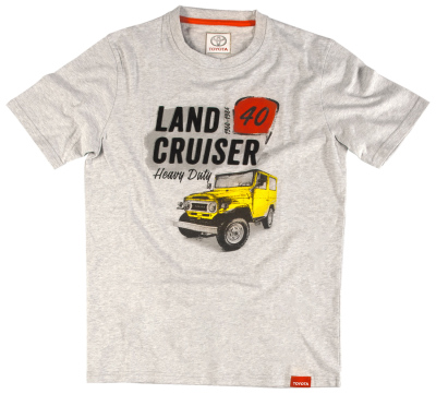 Футболка мужская Toyota Men's T-Shirt, Land Cruiser 40, Grey