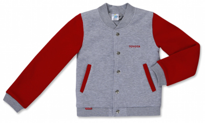 Детская куртка-бомбер Toyota Boys Bomber, Grey - Red