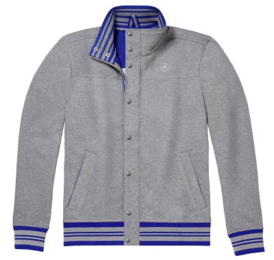 Мужская толстовка Mercedes Men's Sweat Jacket, Grey / Blue details
