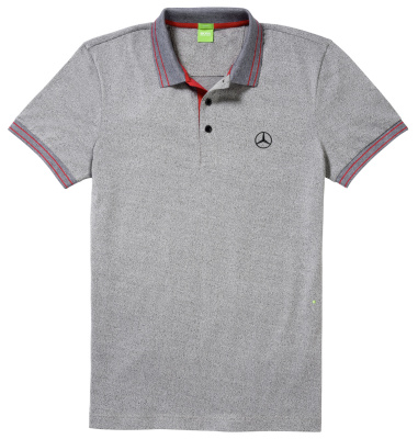 Мужская футболка поло Mercedes-Benz Men's Polo Shirt, Boss Green, Grey