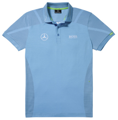 Мужская футболка поло Mercedes-Benz Men's Polo Shirt, Boss Green, Turquoise