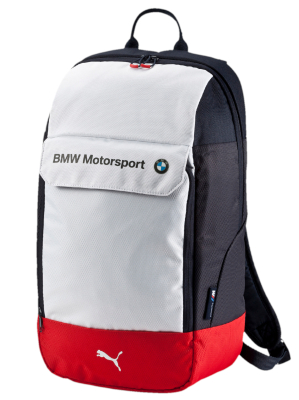 Рюкзак BMW Motorsport Backpack, White-Team Blue-High Risk Red