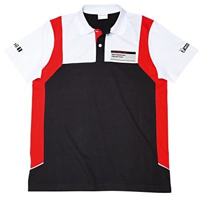 Мужская рубашка поло Porsche Men’s polo shirt – Motorsport Collection, Black-White-Red