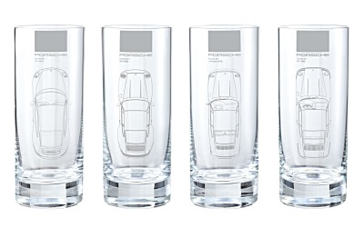 Набор из 4-х стеклянных стаканов Porsche Long drink glass set