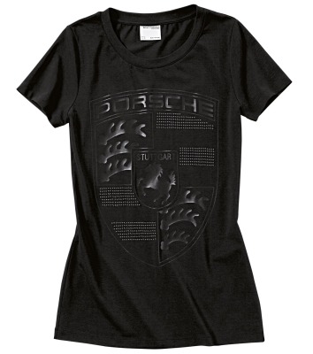 Женская футболка Porsche Women’s T-shirt – Porsche Crest, Black