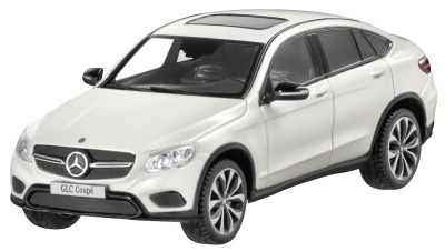 Модель автомобиля Mercedes GLC Coupé, Diamond White Bright, Scale 1:43