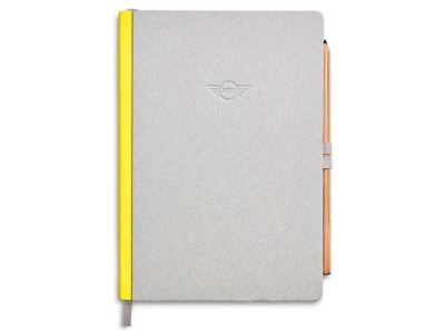 Блокнот MINI Notebook Colour Block, Grey/Lemon