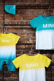 Детская футболка MINI T-Shirt Kids Dip-Dye, White/Aqua, артикул 80142445642