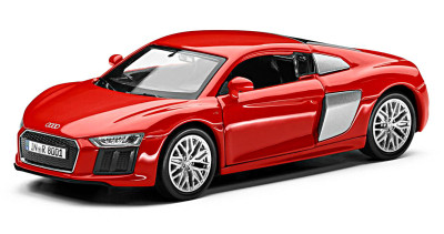 Инерционный автомобиль Audi R8 V10 Pullback, Scale 1:38, Dynamite Red