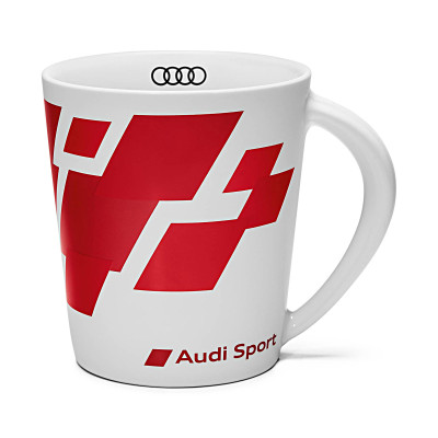 Фарфоровая кружка Audi Sport Porcelain Mug, White/Red