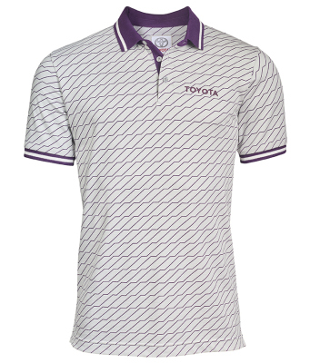 Мужская рубашка поло Toyota Men's Polo Shirt, Weekend, White/Purple