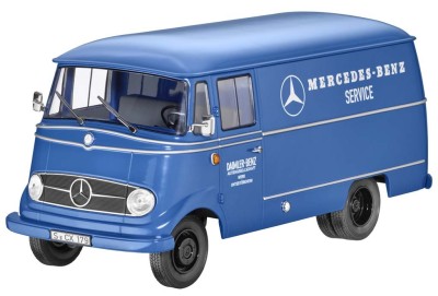 Модель Mercedes-Benz L319, Van, Mercedes-Benz Service, 1956-67, Blue, 1:18 Scale