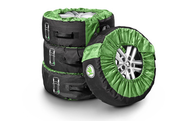 Комплект чехлов для колес легковых автомобилей Skoda, размер 14-18 дюймов