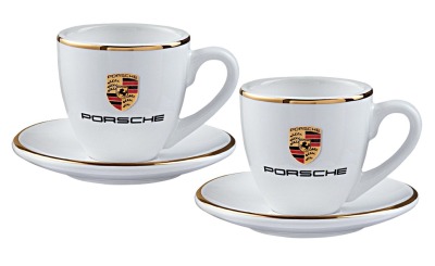 Набор из двух чашек для эспрессо Porsche Espresso Сups, Classic, White