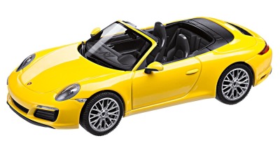 Модель автомобиля Porsche 911 (991 II) Carrera 4S Cabrio, Scale 1:43, Racing Yellow