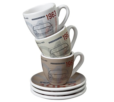 Набор из трех чашек для эспрессо Porsche Espresso cups, Classic, limited edition