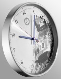 Настенные часы Mercedes-Benz Wall Clock, Classic, Silver/Blue/Red, артикул B66045131