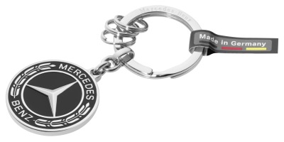 Брелок Mercedes-Benz Key Ring, Untertürkheim Stainless Steel, Black/Silver