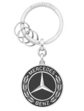 Брелок Mercedes-Benz Key Ring, Untertürkheim Stainless Steel, Black/Silver, артикул B66953307