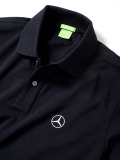 Мужская рубашка-поло Mercedes-Benz Men's Polo Shirt, Hugo Boss, Pure Black, артикул B66958251