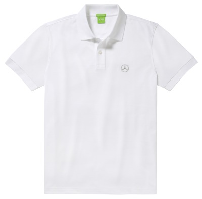 Мужская рубашка-поло Mercedes-Benz Men's Polo Shirt, Hugo Boss, Pure White