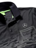 Мужская рубашка-поло Mercedes-Benz Men's Polo Shirt, Hugo Boss, Black/White/Silver, артикул B66958478
