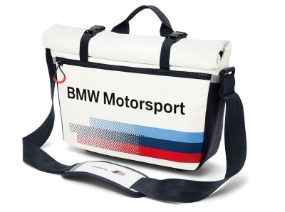 Спортивная сумка-мессенджер BMW Motorsport Messenger Bag, White/Team Blue 2017