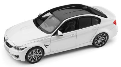 Модель автомобиля BMW M3 Competition (F80), Scale 1:18, Mineral White Metallic