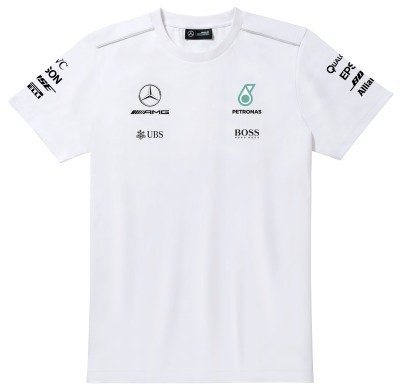 Мужская футболка Mercedes AMG Petronas Men's T-shirt, Driver, White