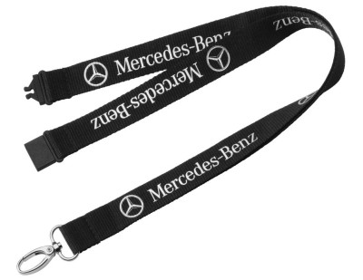 Шнурок с карабином для ключей Mercedes-Benz Classic Star Lanyard, Black