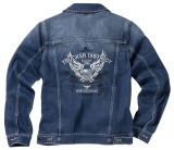 Куртка мужская джинсовая Mercedes Embroidered Denim Jacket, Men, Jeans Blue, Trucker, артикул B67871169